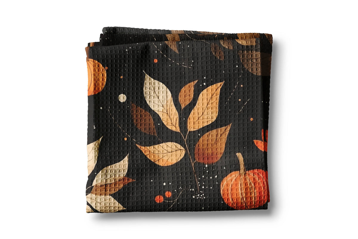 Fall Autumn Leaves Foliage Picking Farm Kitchen Towel Waffle